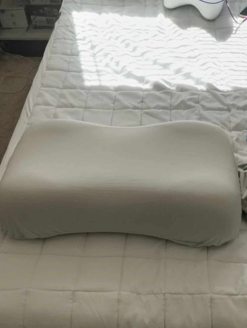 Cushion Lab Deep Sleep Foam Contour Pillow - Light Gray
